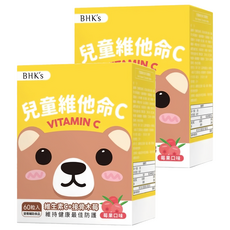 BHK's 兒童維他命C 咀嚼錠 莓果口味 0.9g, 60顆, 2盒