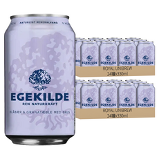 Egekilde 伊克萊 香氛氣泡礦泉水 藍莓 + 石榴, 330ml, 48罐
