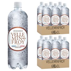 VELLEMINFROY 氣泡天然礦泉水, 12瓶, 1L