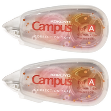 KOKUYO 國譽 Campus 象牙白修正帶 A罫 6.5mmx6m, 2個, 紅色