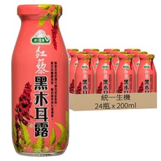 統一生機 紅藜黑木耳露, 200ml, 24瓶