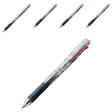 b4a5-c clip-on slim 四色原子筆 透明 0.7 mm, 6入