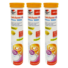 Doppel herz 德之寶 鈣+D3 Osteo 1000 發泡錠, 108g, 15錠, 3瓶
