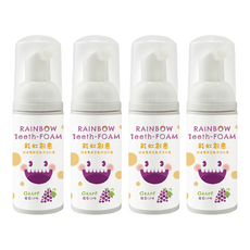 Luveta 樂唯他 彩虹創意 兒童專用含氟泡沫牙膏 葡萄口味，含氟量1000ppm，50ml, 4瓶