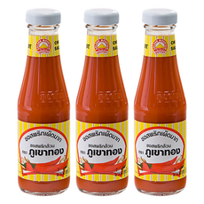 GOLDEN MOUNTAIN 泰國金山辣椒醬 230g*3瓶組，道地泰式風味，香辣濃郁, 3瓶