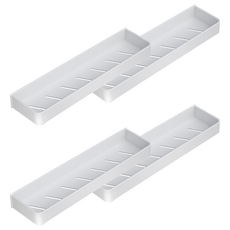 德利生活 太空鋁毛巾置物架 免打孔, 白色, 4個