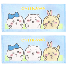 Chiikawa 吉伊卡哇 毛巾 台灣製 76 x 34cm, CK-11301-F, 2條, 混合顏色, 1條
