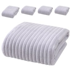 JOYFUL NAPKIN 悅棉 加厚加大親膚雲朵浴巾 313g 高密度珊瑚絨 140 x 70cm, 瑪瑙灰, 6條