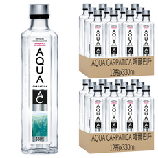 AQUA CARPATICA 喀爾巴阡 天然氣泡礦泉水, 330ml, 24瓶