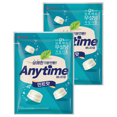 LOTTE 樂天 Anytime 薄荷糖 無糖木醣醇 清涼薄荷提神醒腦, 185g, 2包