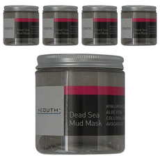 YEOUTH 悠絲 煥顏淨膚死海泥面膜 236ml 含玻尿酸、膠狀燕麥片、蘆薈、酪梨油, 1罐, 5罐