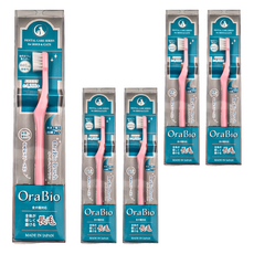 OraBio 牙倍淨 長毛牙刷 犬用, 粉色, 5支