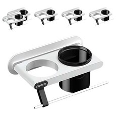 oenon 極緻無痕橫桿收納吹風機架, 清新白色, 6個