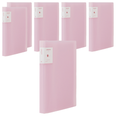 Lan CHYn 連勤牌文具 PP果凍色系資料簿 40頁 LC-8140, 粉紅色, 6本