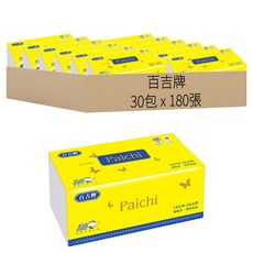 百吉牌 加長抽取衛生紙 2層, 180張, 30包