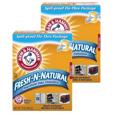 ARM&HAMMER 清潔用小蘇打粉消臭盒，適用於冰箱、冷凍庫、鞋架、健身包，防漏包裝, 340g, 2盒