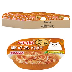 INABA CIAO 啾嚕 原湯杯, 鮪魚 + 蟹肉 + 吻仔魚, 60g, 48個