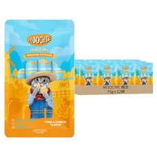 MOOCHIE 姆吉 貓肉泥系列 T10濃郁奶香, 鮪魚起司, 75g, 12袋