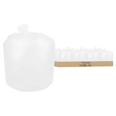Tamsaa 圓底塑膠垃圾袋 白色, 60L, 100個
