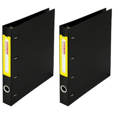 DaTaBanK 三田文具 D型專案收納資料夾 4孔 A4 649DS, 2本, 黃色