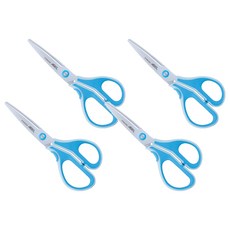 ABEL 力大牌 3D魔利剪 弧面防沾黏剪刀 60055, 7吋, 藍色, 4支