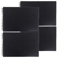 珠友文化 13K雙圈繪圖本 40張 NQ-63303-01 30.2 x 21.4 x 1cm, 黑色, 4本