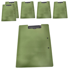 CCHING 青青文具 簡單生活 A4雙夾文件夾,6個,綠色,A4文件收納整理