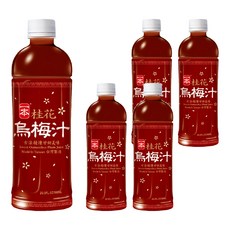 e.Ben 一本 桂花烏梅汁 600ml 古法精煉甘甜美味 台灣製造, 5瓶