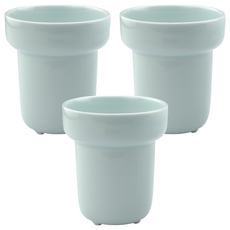 DAY&DAY 日日家居 馬桶刷杯 陶瓷 2002GC 有排水孔, 淺藍色, 3個