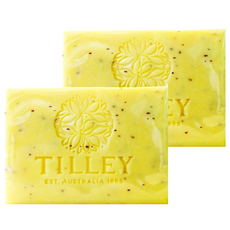 TILLEY 緹莉 經典香皂，罌粟花與百香果，澳洲百年國民皂，多功能適用沐浴洗臉洗手，泡沫細膩，溫和滋潤肌膚, 100g, 2個