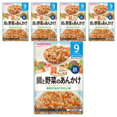 WAKODO 和光堂 蔬菜鯛魚羹, 9個月以上嬰幼兒適用, 蔬菜 + 鯛魚, 80g, 5包