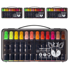 SIMBALION 雄獅 毛毛獸彩色筆, 24色, 4盒