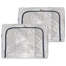 超大透明防水床底收納箱 30L, 透明, 2個