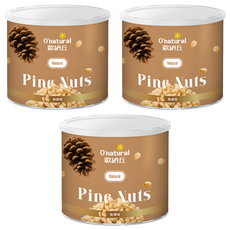 O'natural 歐納丘 純天然松子, 輕烘焙 非油炸 無調味, 含優質油脂, 素食可食, 150g, 3罐