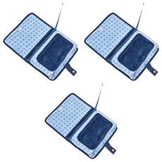 Snoozebaby 寶寶濕紙巾行動收納袋，100%棉, 藍色, 3個