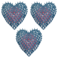 Rola 柔拉 愛心小便斗除臭錠 古靜桃 清潔除臭芳香, 40g, 3個