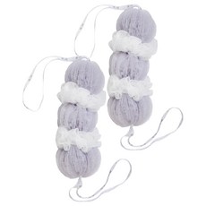 魔縐 彈力刷背帶, 2個, 1個裝, 紫色 + 白色