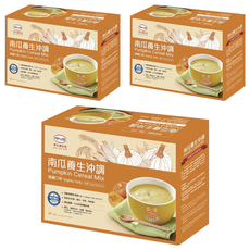 呷七碗 南瓜養生沖調飲 - 微鹹口味、高纖高鐵、全素, 28g, 10包, 3盒