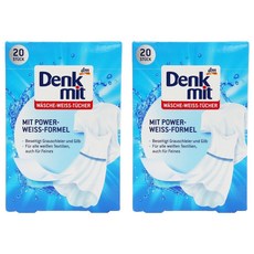 dm Denk mit 德國 拋棄式洗衣防染防褪色護色魔布 白色專用, 20片, 2盒