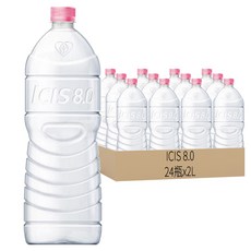 LOTTE 樂天 Chilsung Cider ICIS 8.0 無標籤礦泉水, 2L, 24瓶