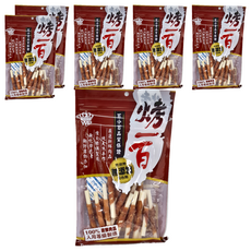 烤一百 潔牙鈣骨捲雞肉 低溫烘焙 無添加防腐劑 台灣產, 新鮮雞肉, 120g, 6包