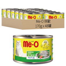 Me-O 咪歐 貓罐, 沙丁魚口味, 170g, 48罐