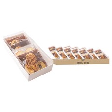 SW 大號透明PET蓋馬卡龍盒 22 x 10.3 x 5.3 cm, 10個, 透明