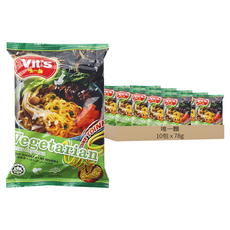 唯一麵 南洋風味速食麵 蔬菜風味, 78g, 10包