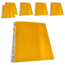 雙德 PP主色板4孔夾 SD20412 A4, 黃色, 6個