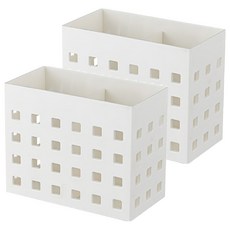 i LIFE 日式磁吸雙格收納架 12.5 x 7.3 x 10.2cm, 白色, 2個