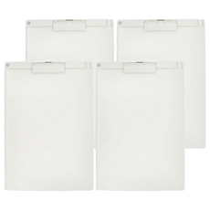 KOKUYO 國譽 薄型靜音板夾 A4 直式 320 x 220 x 14mm, 白色, 4個