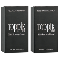 TOppiK 增髮纖維 12g, 2瓶, 黑色 BLACK
