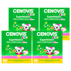 CENOVIS 幼兒超級益生菌草莓口味易開隨身包 40天份, 40包, 1g, 4盒