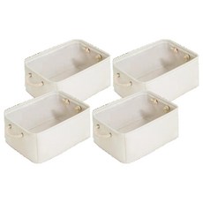 YBHOME 旅行家居布草多功能收納籃, 白色, 4個